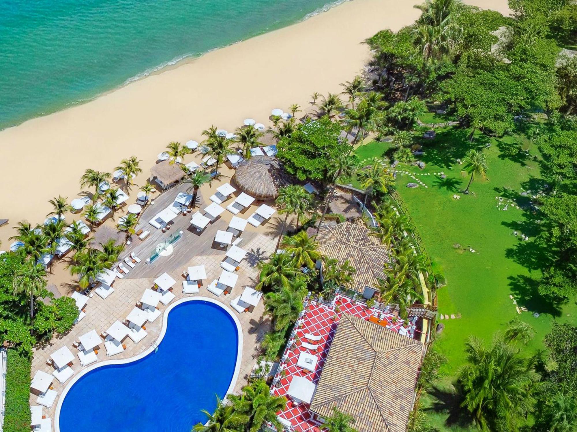 Dpny Beach Hotel & Spa Ilhabela Bagian luar foto Aerial view of the resort